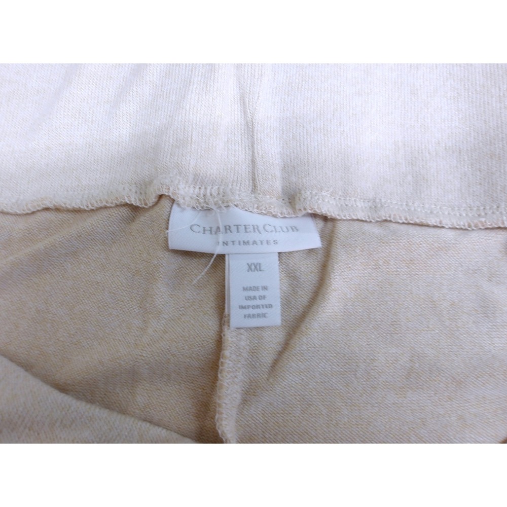 Charter Club Cropped Lounge Pants Drawstring Waist Joggers Comfy Beige XXL/#9187 - Picture 5 of 5